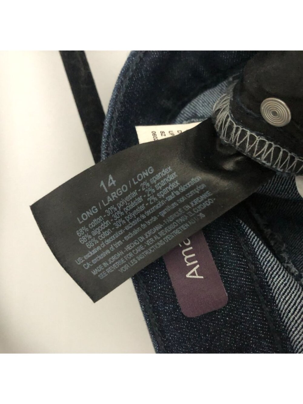 Gloria Vanderbilt Amanda Jeans Womens 14L Dark Wash Stretch High Rise - Picture 4 of 5